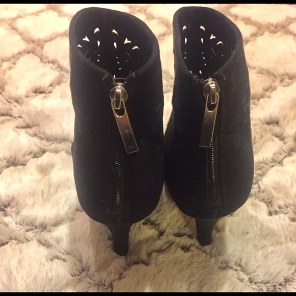 Versona Shoes Versona Black Bootie With Peep Toe Poshmark